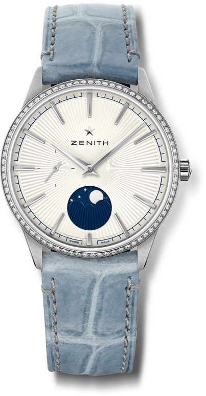 Zenith,Elite 36mm,36mm,Stainless Steel,Grey,Automatic,Moonphase,50hours,16,16.3200.692/01.C832