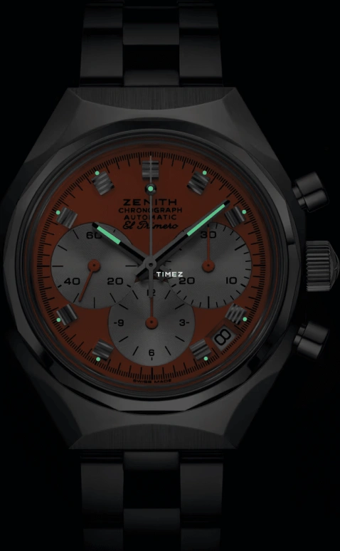 Zenith,Defy 37mm,37mm,Stainless Steel,Orange,Automatic,Chronograph,Day,03,03.A780.400-3/56.M3642