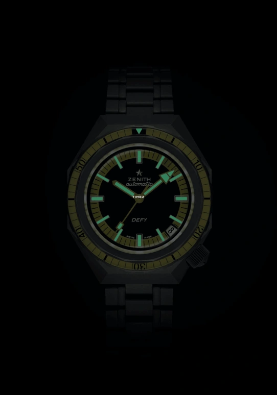 Zenith,Revival 43mm,43mm,Titanium,Black,Yellow,Automatic,Day,50hours,97,97.A3648.670/21.M3648
